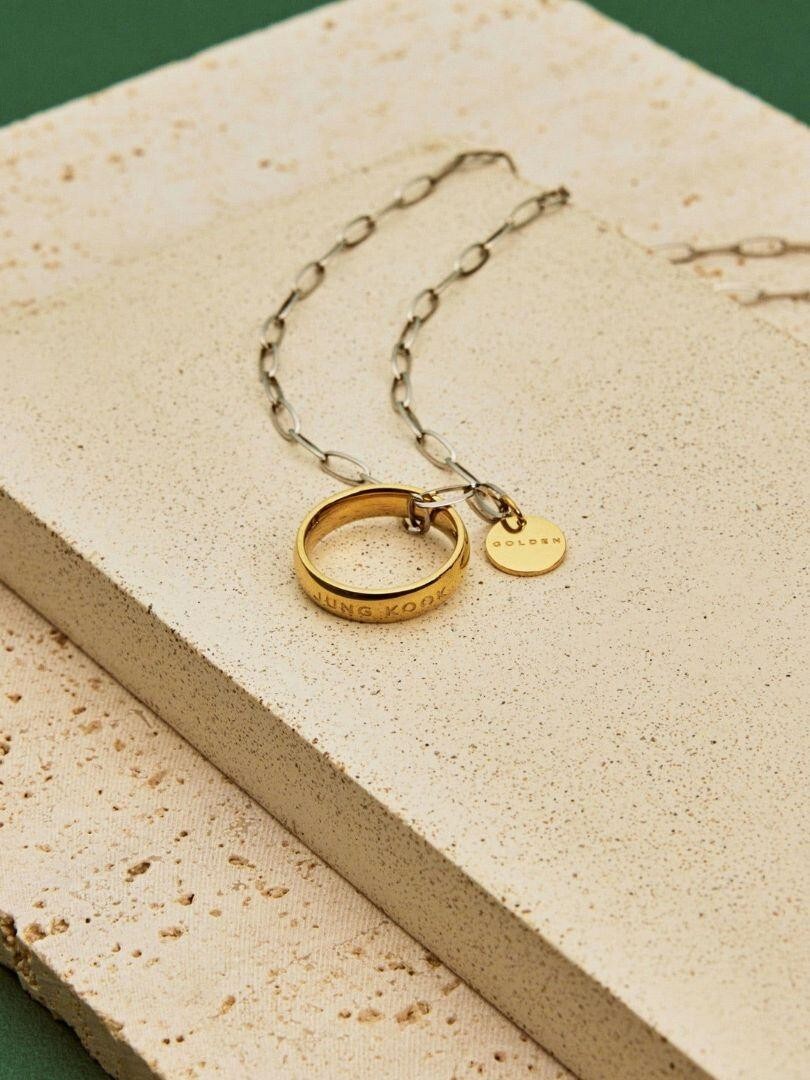 BTS JUNGKOOK Golden The Moments Exhibition Necklace with