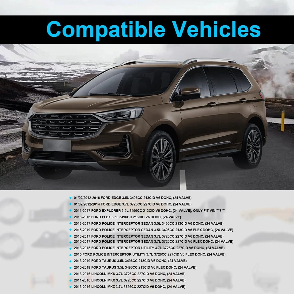 Kit de cadena de distribución con bomba de agua de aceite VVT para Ford Explorer Edge Lincoln 3.5 3.7 V6 Foto 2 de 4