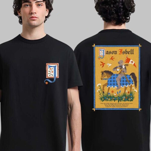 ALTRA Maglietta Jason Isbell Canada 2025 Tour On May Tour Date Un Nobile Cavaliere Equitazione Cavallo
