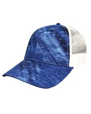 Realtree Fishing Blue Performance Hat Cap, Mesh Back Camo