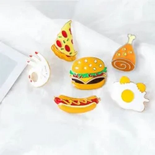 Food Shape Lapel Pins Brooches Women Fashion Garments Handcrafts Badges Brooch - Image 3 of 4