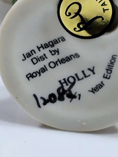 Vintage Christmas Ornament Jan Hagara Holly Mother Bisque 1987 Lot Porcelain - Picture 6 of 12