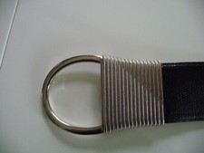 BOHEMIAN WIDE BLACK GENUINE EMBOSSED LEATHER SILVER BUCKLE WOMENS BELT SIZE S