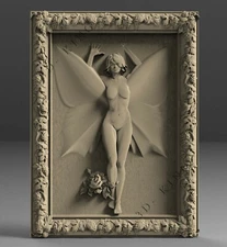 STL 3D Models THE FAIRY WOMAN for CNC Router 3D Printer Engraver Carving Aspire