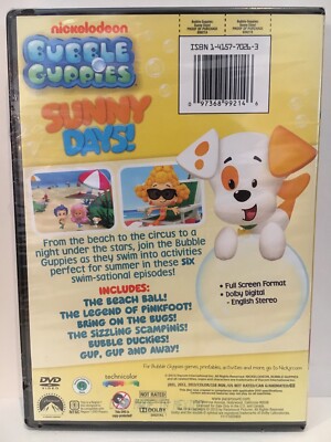 Bubble Guppies: Sunny Days! (DVD, 2013) Nickelodeon! 2+ Hours! New