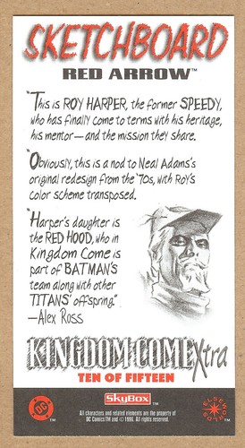 01996 Skybox Kingdom Come Xtra Sketchboard Card 10 Red Arrow (K1) - Picture 2 of 2