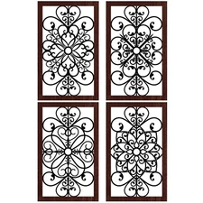 Yulejo 4 Pcs Thicken Rustic Wall Decor Modern Farmhouse Wall Art Decor Wooden...