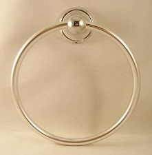 Chrome Finish Bathroom Towel Ring
