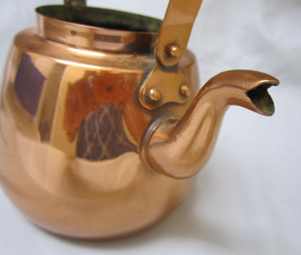 Vintage OPA FINLAND Copper Teapot Kettle Pot - No Lid - 3/4 Vintage OPA FINLAND Copper Teapot Kettle Pot - No Lid - 3/4