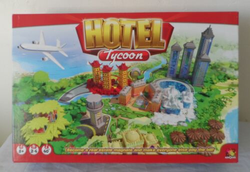 2014 Hotel Tycoon Board Game Complete Most pieces still bagged up - Afbeelding 1 van 13