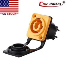 3 Pin Power Connector Socket Outdoor Waterproof IP67 Compatible w/ Neutrik M24