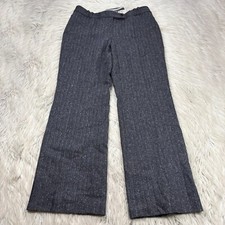 NWT Talbots Women's 8P Speckled Gray Herringbone Signature Flare Trouser Pant
