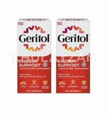 Pack Of 2 Geritol Liquid B-Vitamins & Iron Supplement 12 oz ( 354 ml ) Each