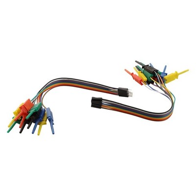 Test Hook Clips Kit 10 Pin Probes for Logic Analyzers and Multimeters