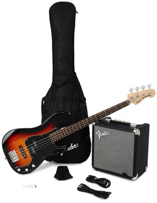 Squier Affinity Series Precision Bass PJ Pack - 3-Color Sunburst with Laurel