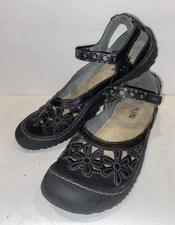 JBU Jambu Wildflower Encore Memory Foam Black Mary Jane Shoes Women's US 10M