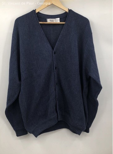 Palmland Strickjacke Pullover Blau Herren XL Vintage 80er Made In USA