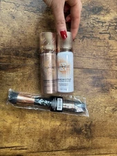 Luminess Airbrush Foundation 040 + Hydrating Primer + L400 Brush Set New