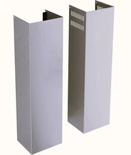 HTH HTHomeprod Chimney Duct Range Hood Extension Stainless Steel-7"D x 8"W x 63"