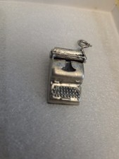 Vintage Danecraft Sterling Silver Typewriter Charm Pendant thumbnail