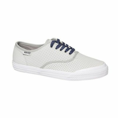 Mens Volley O.C Perforated Leather Sneakers Casual Grey Shoes 7
