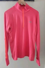Kari Traa Base Layer 1/4 Zip Top Size XL Pink Outdoors Active Ski