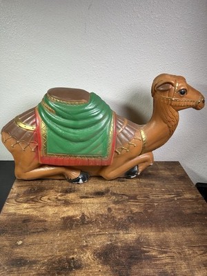Vintage General Foam Nativity Camel Lighted Lawn Blow Mold 27  Xmas - NO LIGHT