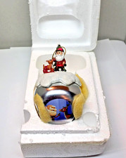 Santa & Rudolph Red Nose Reindeer Sleigh Bell Ornament - Ashton Drake 