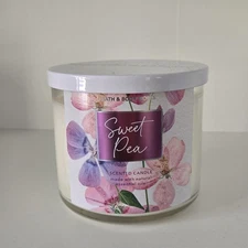 Bath & Body Works SWEET PEA Candle 14.5 oz 3-Wick - pear, freesia, raspberry