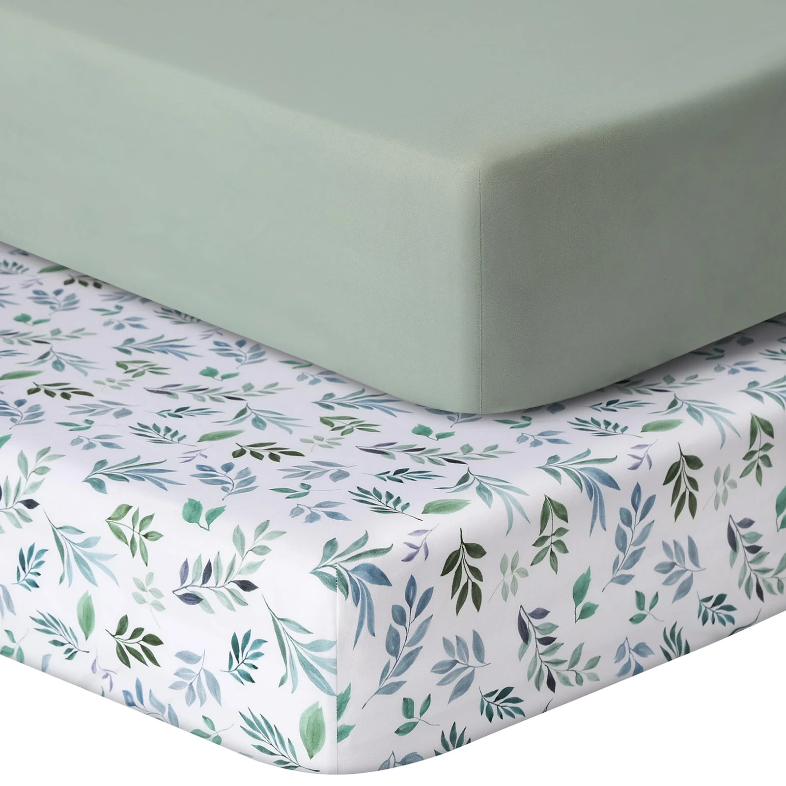 GUNTAIL Baby Crib Sheets for Boys Girls, 2 Pack Sheets, Leaf & Green
Opens in a new window or tab