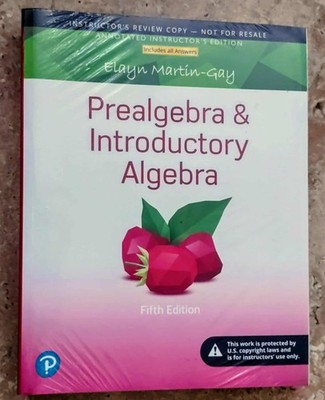 Prealgebra & Introductory Algebra 5th Instructor 's Edition 