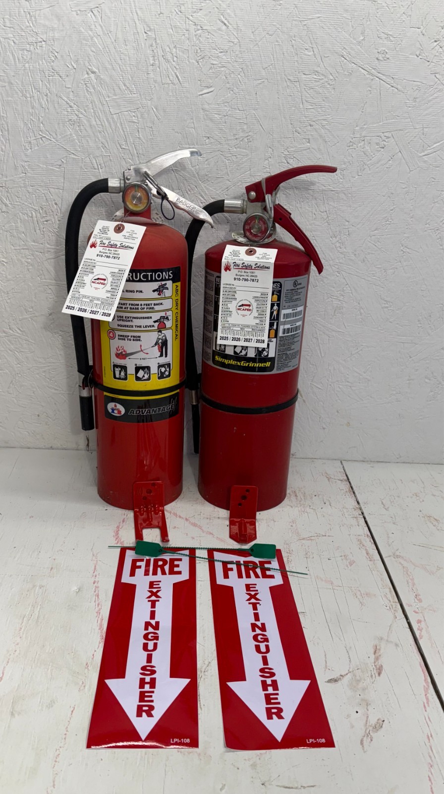 Fire Extinguisher - 10Lb Abc Fire Extinguisher - Lot Of 2