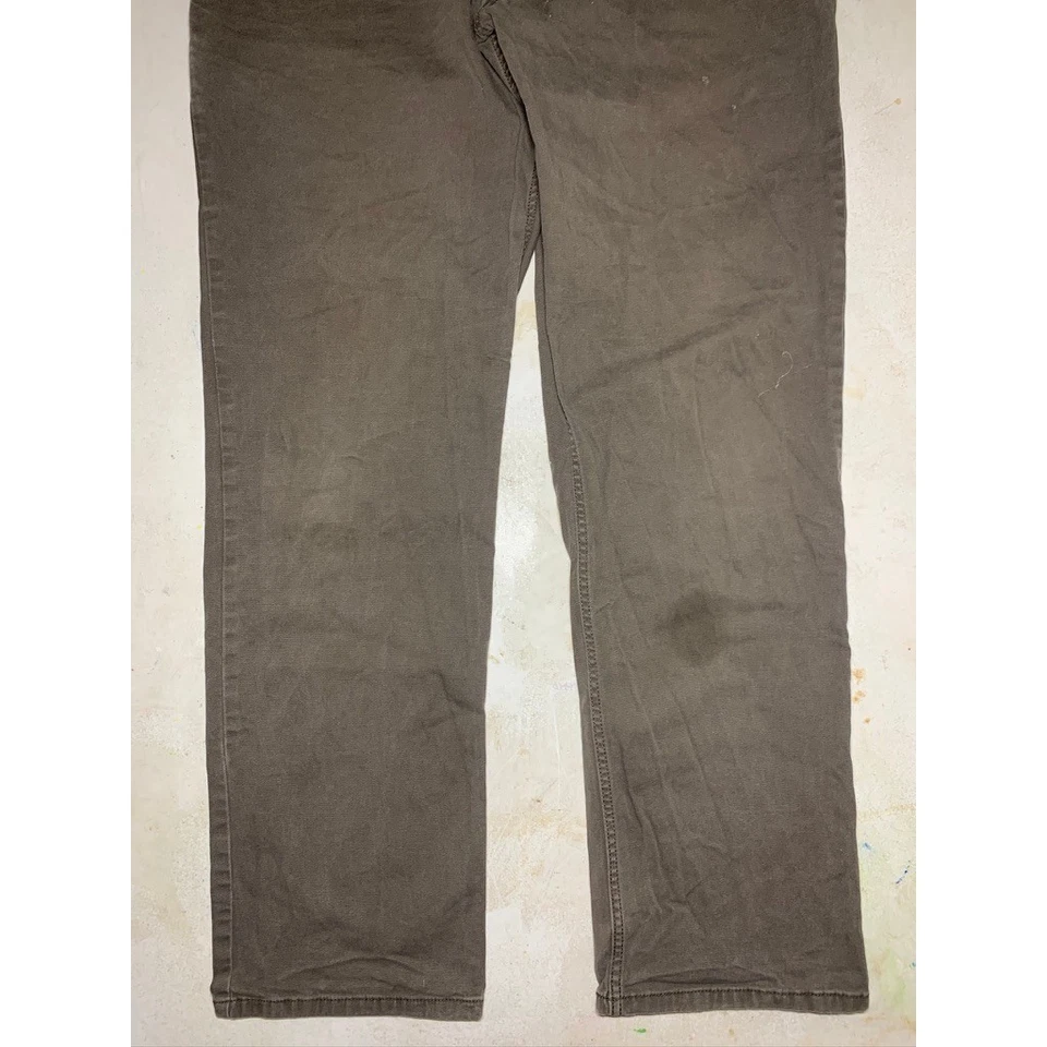 Carhartt Mens Rugged Flex Relaxed Fit Canvas Work Pants Brown 38x34 - Image 3 of 4