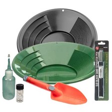 Sluice Monkey 12" Green  Black Gold Pan Panning Kit