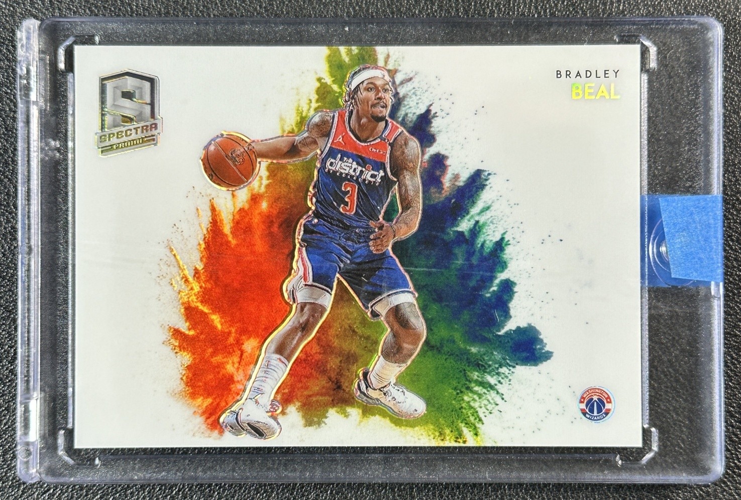 BRADLEY BEAL 2020-21 PANINI SPECTRA #11 COLOR BLAST PRIZM SSP WIZARDS