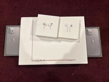 Lot 5 BOXES-Apple iPhone13Pro/AirPods/MacBook Air - EMPTY BOXES W/ Charger Cable