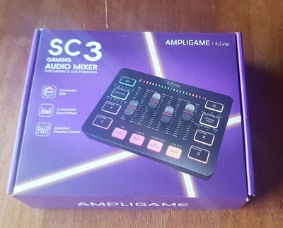 FIFINE Ampligame SC3 Gaming Audio Mixer Audio Reverberation