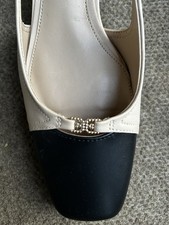 Sam Edelman Tarra Pump Classic Slingback Nude Black Cap Toe Women  s Size 9