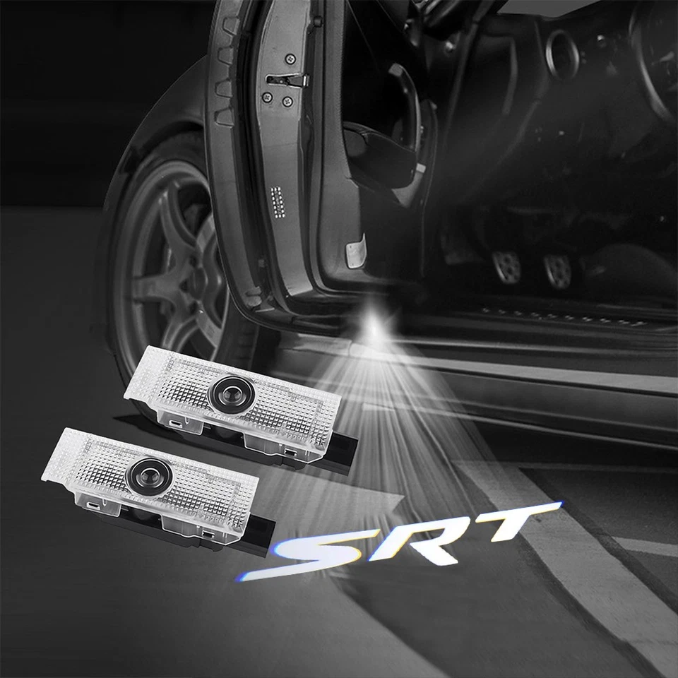2PCS Door Welcome Lights White SRT Ghost Projector Lamp For 2008-2022 Challenger - Image 2 of 4
