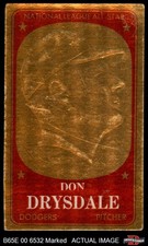 1965 Topps Embossed #15  Don Drysdale  Dodgers HOF 1.5 - FAIR