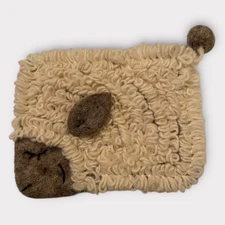 Wool Felt Wallet Zipper Slim Cash and Coin Coin Purse Gift Lamb Sheep NEW