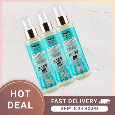 DIRTY WORKS DIRTY WORK Smooth Talk Body Oil Moisturising, Hydrating, 150ml -3 Pack