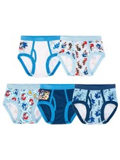 Sonic The Hedgehog Boys Cotton Brief Character Underwear, 5-Pack, Sonic, 8