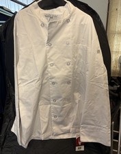 NWT Chef Works White Chef Coat Size XL Unisex Button Up