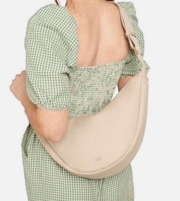 NEW! July Everyday Crescent Bag Crossbody Sling, Natural / Beige Cotton Canvas