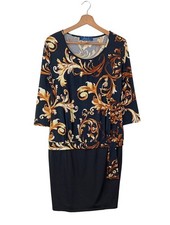 JULIE C. Tunikakleid Damen Kleid Gr. DE 38 blau-braun-creme Casual-Look