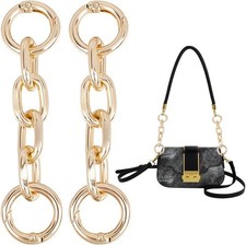 2Pcs 3.81" Bag Extender Chain Purse Strap Extenders Golden Purse Chain Purse Str