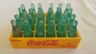 VINTAGE MINITURE COCA COLA 24 GREEN BOTTLES WITH CRATE
