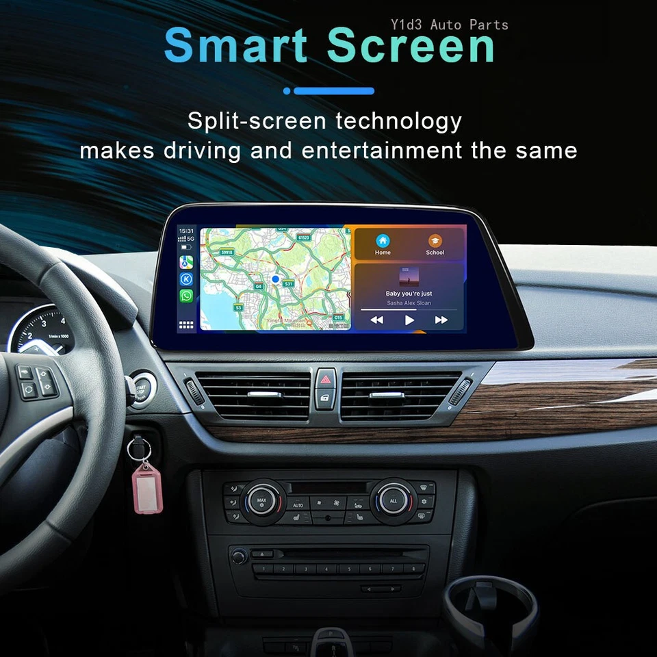 Pantalla GPS Blade para coche 12,3"" estéreo Carplay 4+64G para BMW X1 High Class 2010-2015 Foto 4 de 4