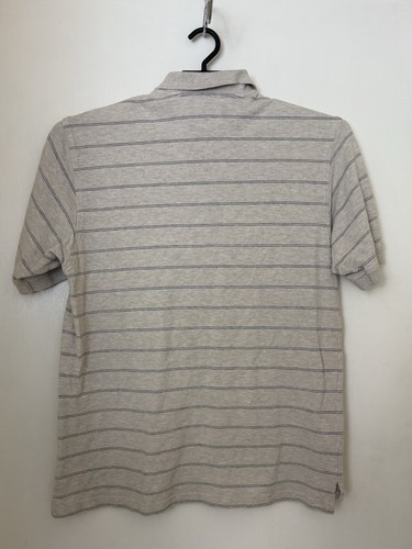 IZOD Polo Shirt Men's Size Large Light Brown Short Sleeve 1/4 Button Up - Picture 5 of 13
